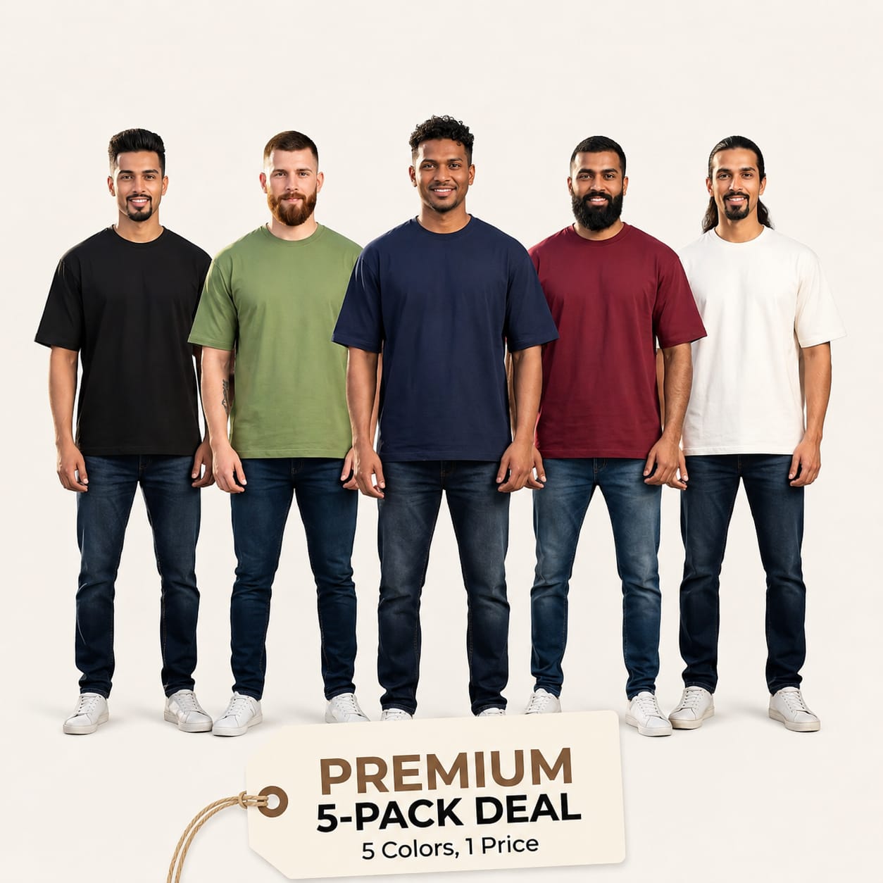 Men’s 5-Piece Drop Shoulder Combo