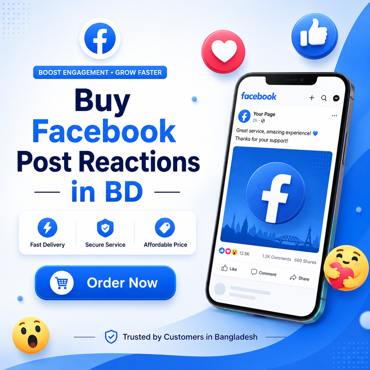 Buy Facebook Post Reactions in BD