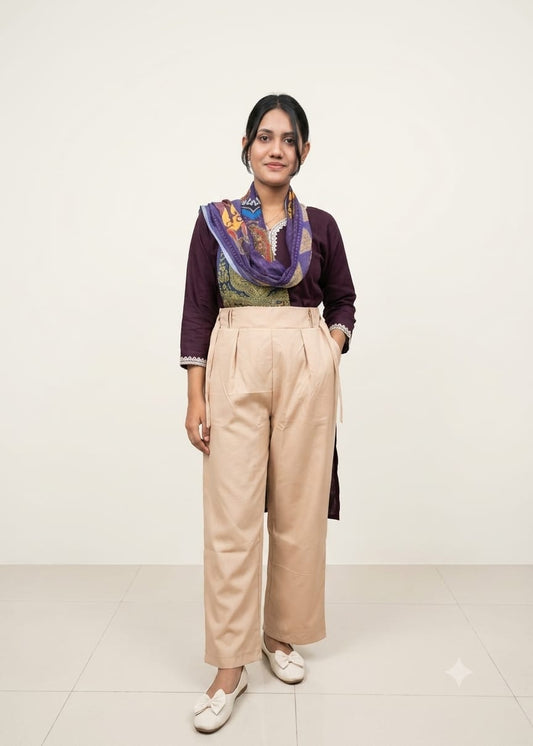 Women's Formal Pants - Beige