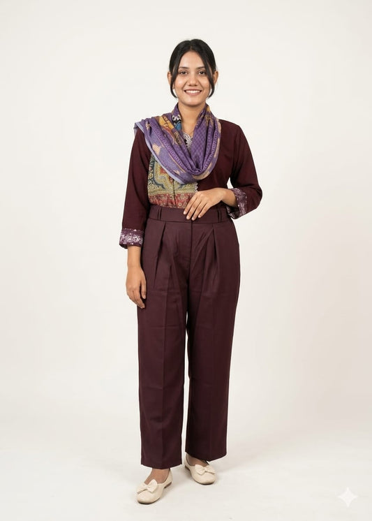 Women's Formal Pants - Liver